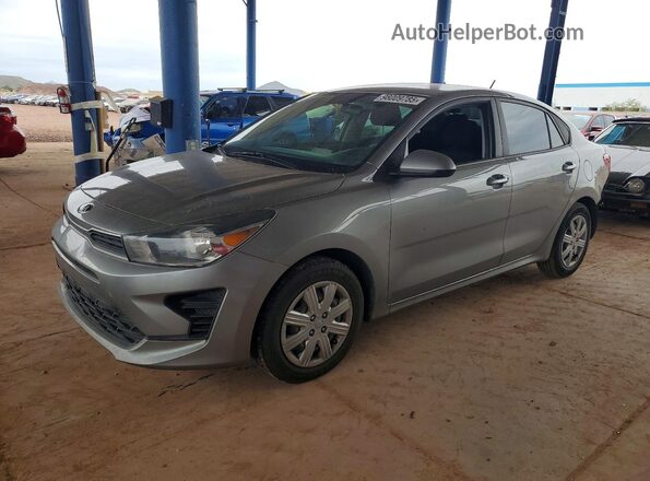 3KPA24AD5ME379677 2021 KIA RIO Серый Передняя левая четверть