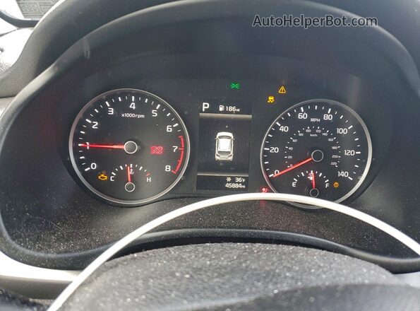 3KPA25AD6ME375367 2021 KIA RIO Black Vista del cuadro de instrumentos