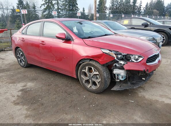 3KPF24AD0ME404751 2021 KIA FORTE Красный Передняя правая четверть