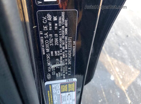 3KPF24ADXLE221971 2020 KIA FORTE Черный Вид подкапотного пространства