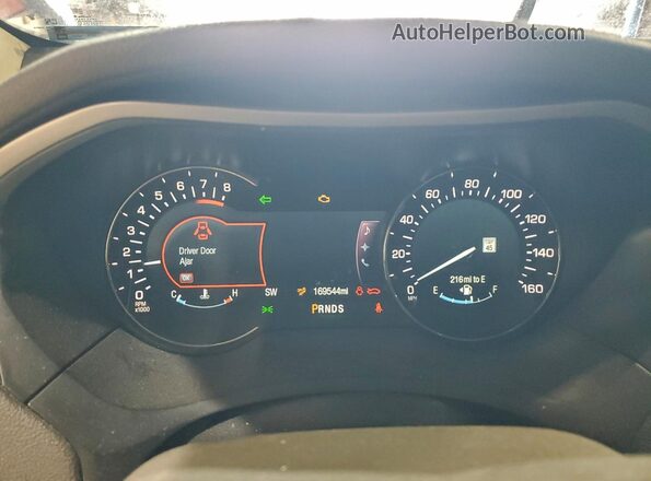 3LN6L2GKXGR619151 2016 LINCOLN MKZ Красный Вид щитка приборов