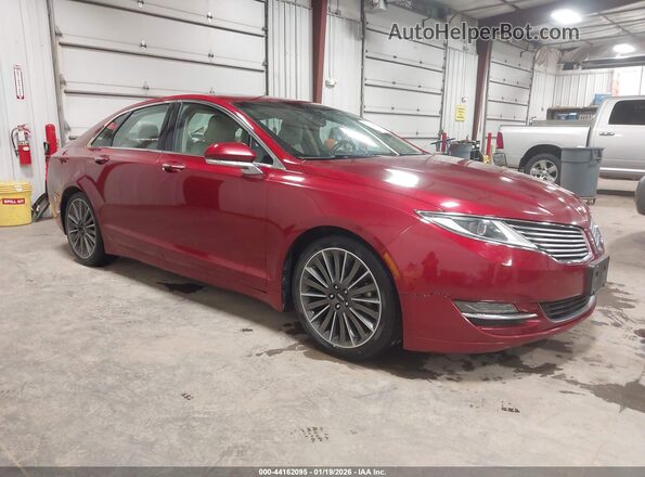 3LN6L2LU9GR603675 2016 LINCOLN MKZ HYBRID Красный Передняя правая четверть