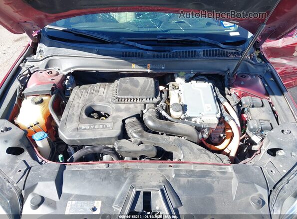 3LN6L5MU0HR654841 2017 LINCOLN MKZ HYBRID Красный Вид сзади