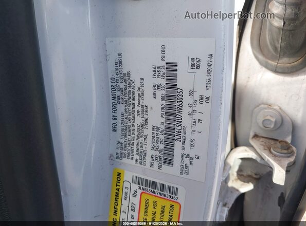 3LN6L5MU7HR630357 2017 LINCOLN MKZ HYBRID Белый Вид подкапотного пространства