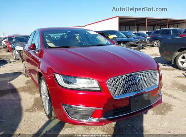 3LN6L5MUXHR642079 2017 LINCOLN MKZ HYBRID Red Przód prawy