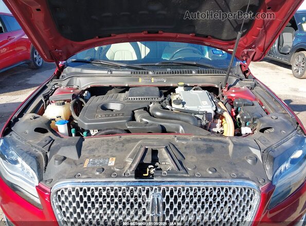 3LN6L5MUXHR642079 2017 LINCOLN MKZ HYBRID Red Widok z tyłu