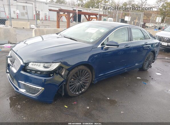 3LN6L5MUXJR619763 2018 LINCOLN MKZ HYBRID Синий Передняя левая четверть