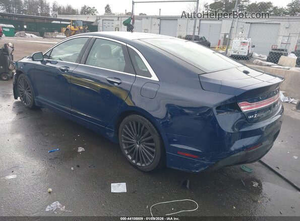 3LN6L5MUXJR619763 2018 LINCOLN MKZ HYBRID Синий Задняя левая четверть