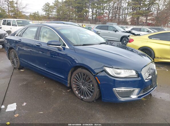 3LN6L5MUXJR619763 2018 LINCOLN MKZ HYBRID Синий Передняя правая четверть