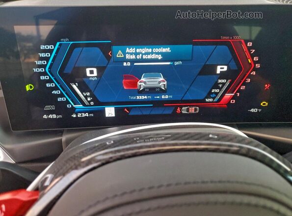 3MF23DM08S8F80816 2025 BMW M2 Gray Instrument cluster view
