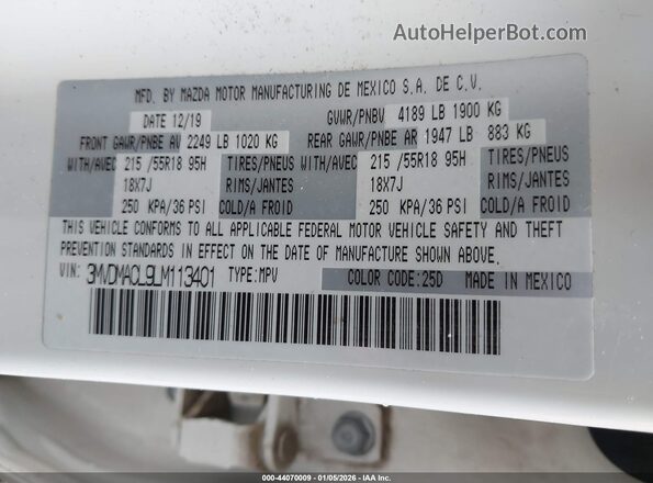 3MVDMACL9LM113401 2020 MAZDA CX-30 Белый Вид подкапотного пространства