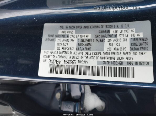 3MVDMBAM1PM542295 2023 MAZDA CX-30 Синий Вид подкапотного пространства