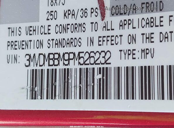 3MVDMBBM9PM526232 2023 MAZDA CX-30 Красный Вид подкапотного пространства