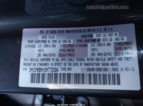 3MVDMBBMXSM772084 2025 MAZDA CX-30 Gray Engine compartment view