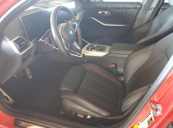 3MW49FS03P8D04220 2023 BMW M3 Red Widok wnętrza z przodu