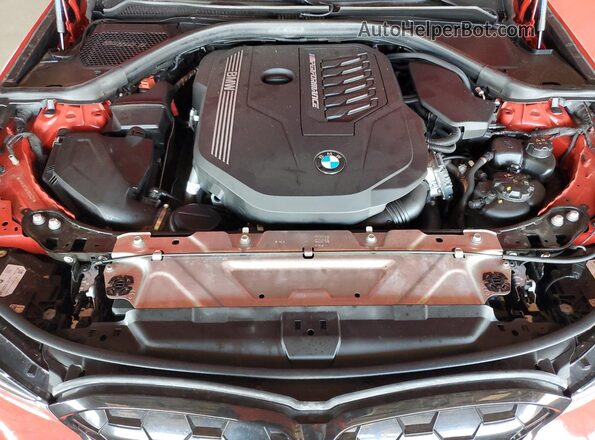 3MW49FS03P8D04220 2023 BMW M3 Red Widok wnętrza z tyłu