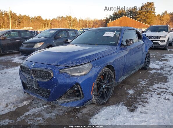 3MW53CM08N8C35796 2022 BMW M2 Синий Передняя левая четверть