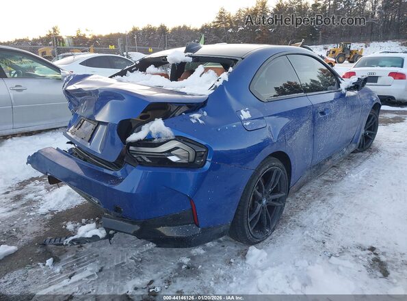 3MW53CM08N8C35796 2022 BMW M2 Синий Задняя правая четверть