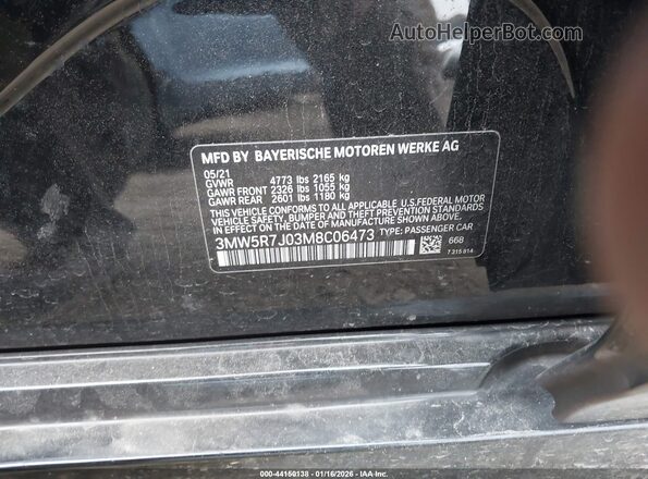 3MW5R7J03M8C06473 2021 BMW OTHER Черный Вид подкапотного пространства