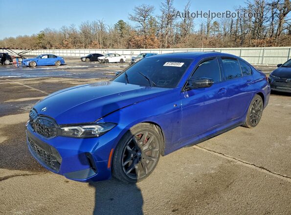 3MW69FT09S8F42511 2025 BMW M3 Blue წინა მარცხენა ხედი სამი მეოთხედიდან