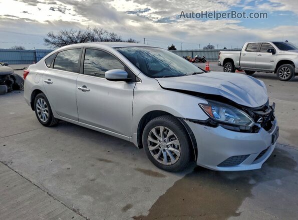 3N1AB7AP5KY438222 2019 NISSAN SENTRA Silver Delantero derecho