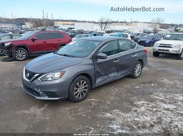 3N1AB7AP8KY294780 2019 NISSAN SENTRA Серый Передняя левая четверть