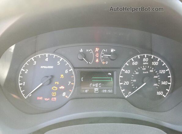 3N1AB7APXGY226648 2016 NISSAN SENTRA Белый Вид щитка приборов