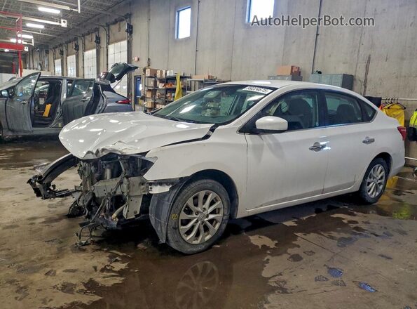 3N1AB7APXKL615828 2019 NISSAN SENTRA White Przód lewy