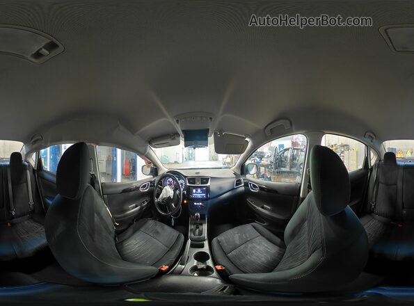 3N1AB7APXKL615828 2019 NISSAN SENTRA White Widok wnętrza 360 stopni