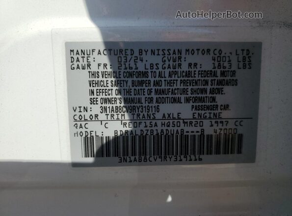 3N1AB8CV9RY319116 2024 NISSAN SENTRA Белый Вид подкапотного пространства