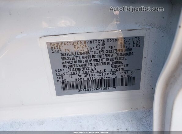 3N1AB8DV6MY301079 2021 NISSAN SENTRA White ძრავის განყოფილების ხედი