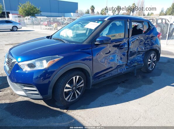 3N1CP5CU0KL503671 2019 NISSAN KICKS Синий Передняя левая четверть