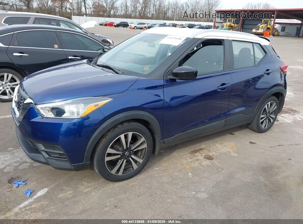 3N1CP5CU2JL543023 2018 NISSAN KICKS Синий Передняя левая четверть
