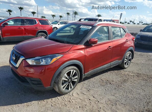 3N1CP5CU6JL538472 2018 NISSAN KICKS Red Առջևի ձախ երեք քառորդ տեսարան