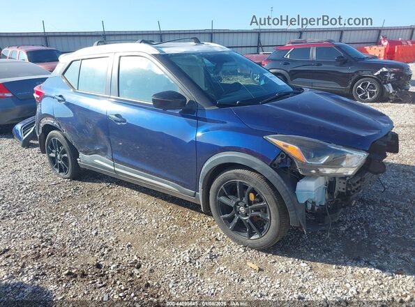 3N1CP5CU7KL520533 2019 NISSAN KICKS Синий Передняя правая четверть