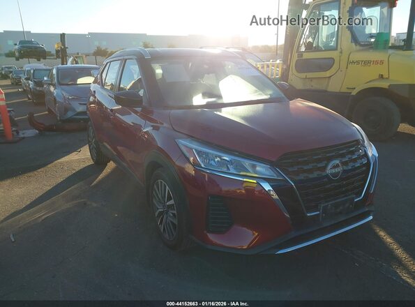 3N1CP5CV6NL503378 2022 NISSAN KICKS Бордовый Панорамный вид салона 360°