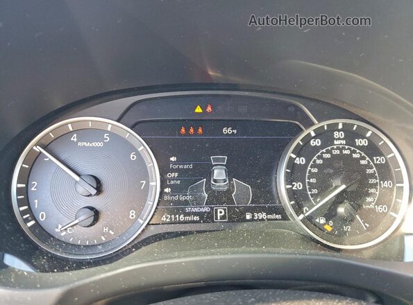 3PCAJ5BA4NF106593 2022 INFINITI QX50 Charcoal Вид щитка приладів
