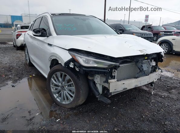 3PCAJ5BA6PF115234 2023 INFINITI QX50 White Widok zestawu wskaźników