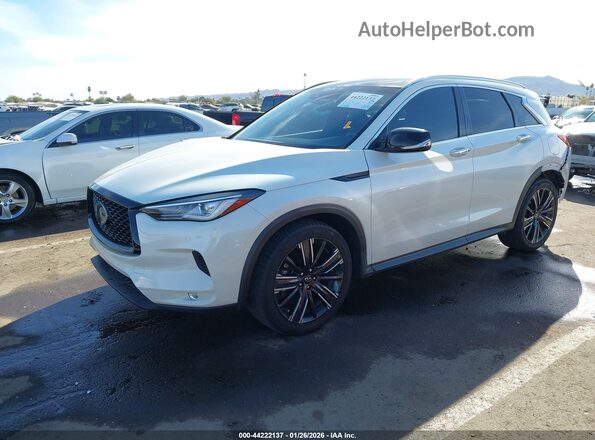 3PCAJ5BAXNF117842 2022 INFINITI QX50 White Vista tres cuartos delantera izquierda