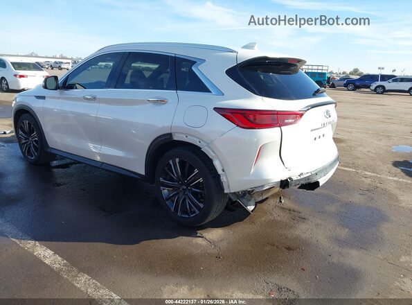 3PCAJ5BAXNF117842 2022 INFINITI QX50 White Trasero izquierdo