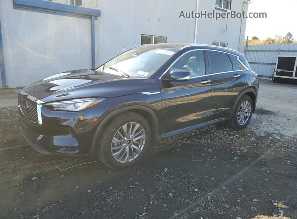 3PCAJ5BB7PF106891 2023 INFINITI QX50 Blue Առջևի ձախ երեք քառորդ տեսարան