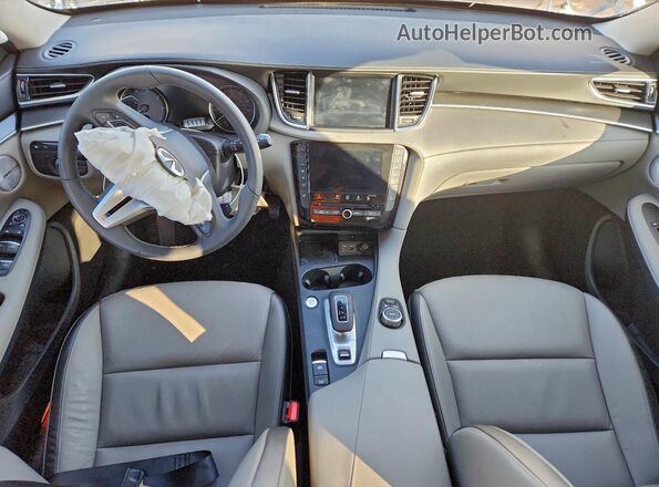 3PCAJ5BBXSF107980 2025 INFINITI QX50 White Widok deski rozdzielczej