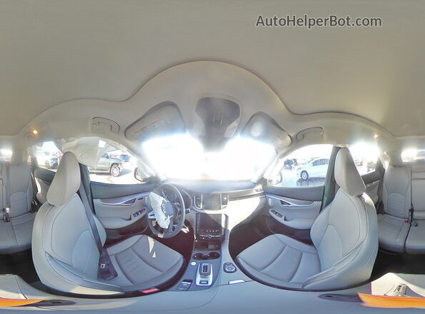 3PCAJ5BBXSF107980 2025 INFINITI QX50 White Widok wnętrza 360 stopni