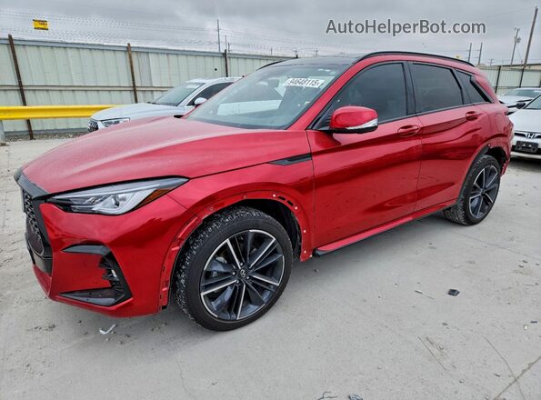 3PCAJ5FA2PF113085 2023 INFINITI QX50 Red Առջևի ձախ երեք քառորդ տեսարան