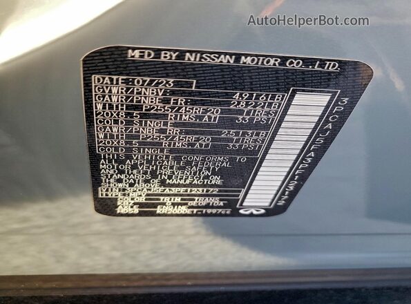 3PCAJ5FA3PF123172 2023 INFINITI QX50 Серый Вид подкапотного пространства