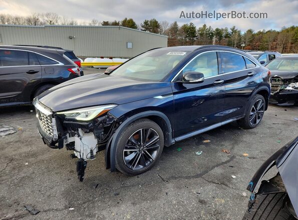 3PCAJ5J38NF113971 2022 INFINITI QX55 Синий Передняя левая четверть