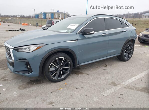 3PCAJ5JR9RF108871 2024 INFINITI QX55 Light Blue Передняя левая четверть