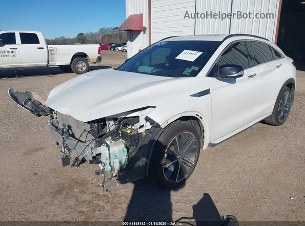 3PCAJ5LR5PF119716 2023 INFINITI QX55 White Առջևի ձախ երեք քառորդ տեսարան