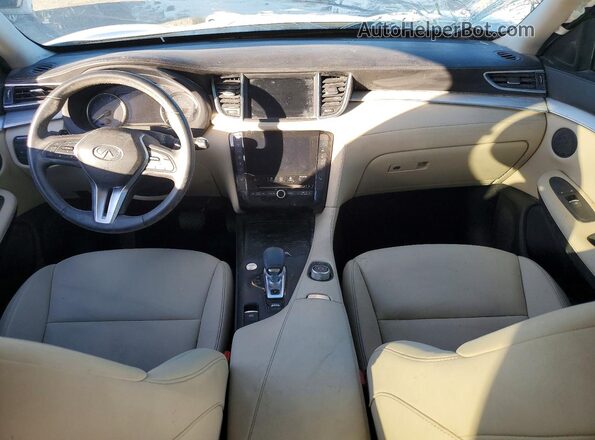 3PCAJ5M13LF109821 2020 INFINITI QX50 White Vista del cuadro de instrumentos