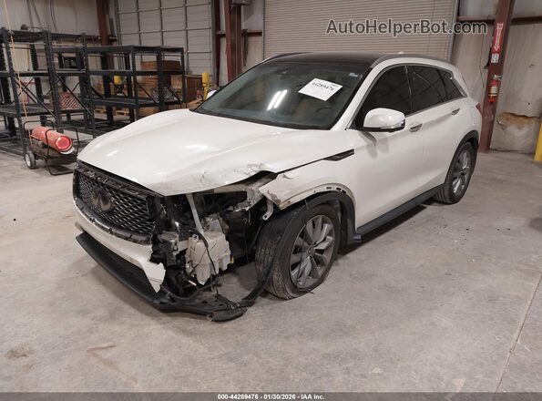 3PCAJ5M14KF145192 2019 INFINITI QX50 Белый Передняя левая четверть
